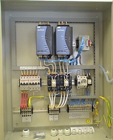 Шкаф управления с устройством плавного пуска (УПП) 